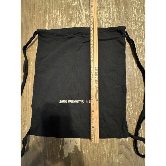 John Varvatos Drawstring Cotton USA Black Men's Tote Backpack Dust Cover - Picture 4 of 6